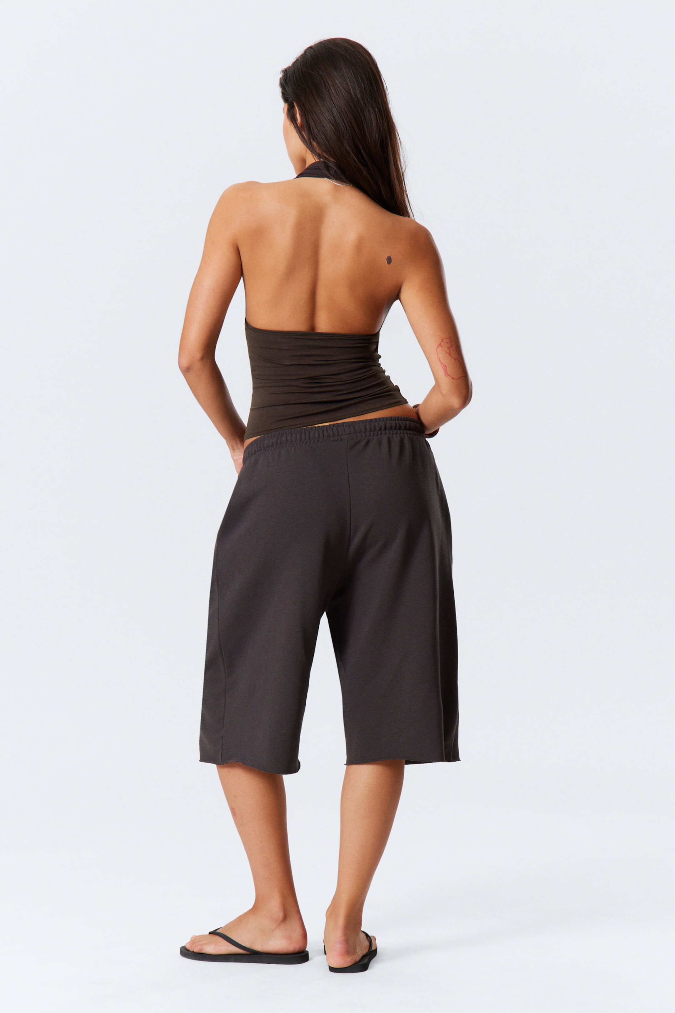 Dark brown - Deep Halterneck Top - 3