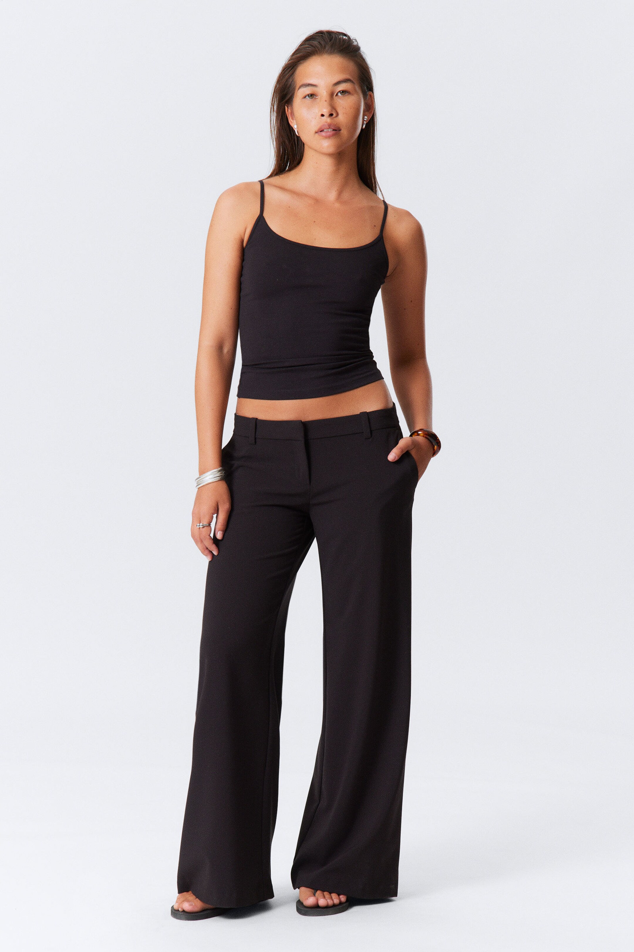 #272628 - Low Flared Suit Trousers - 1