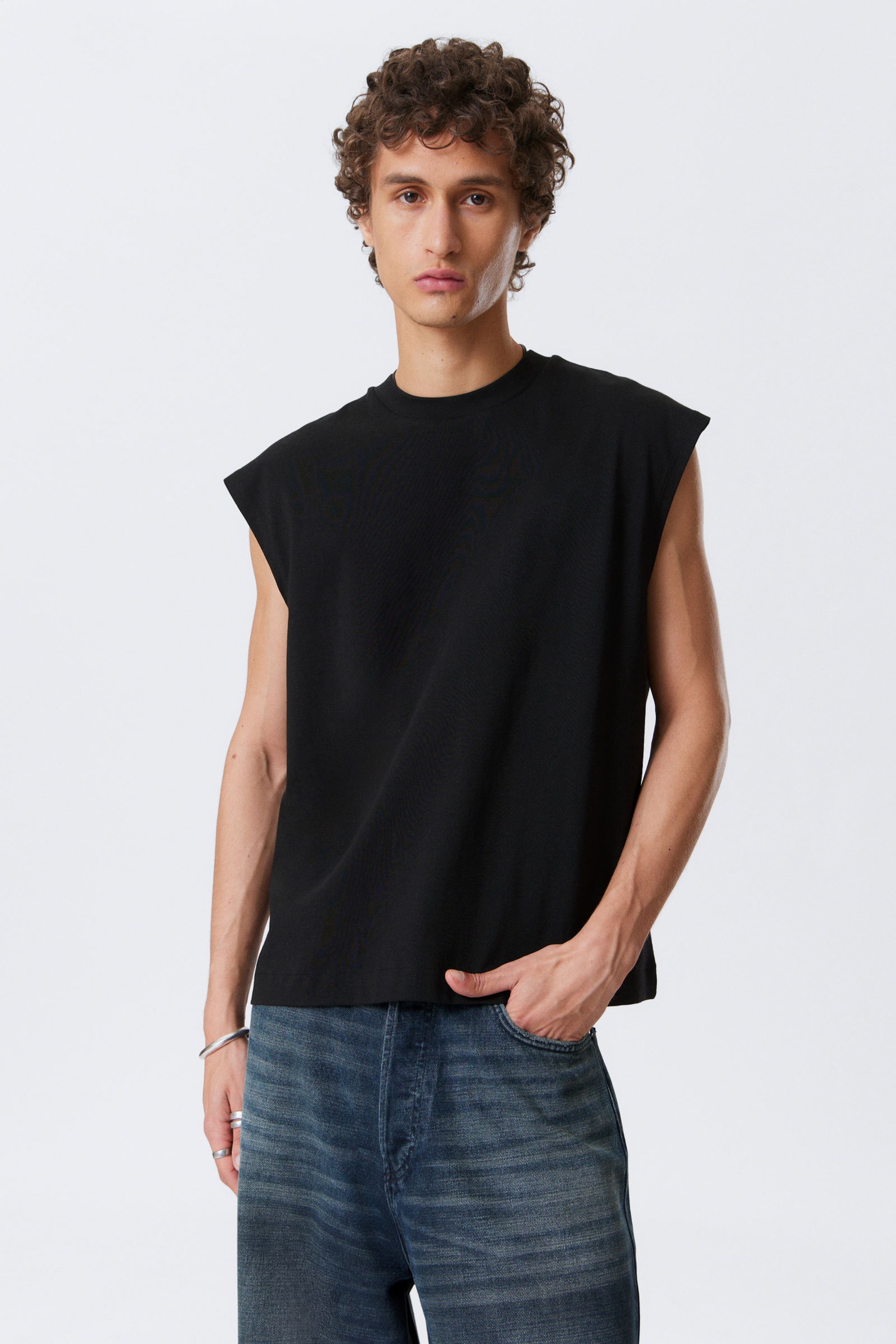 #272627 - Loose Fit Square Cotton Tank Top - 1