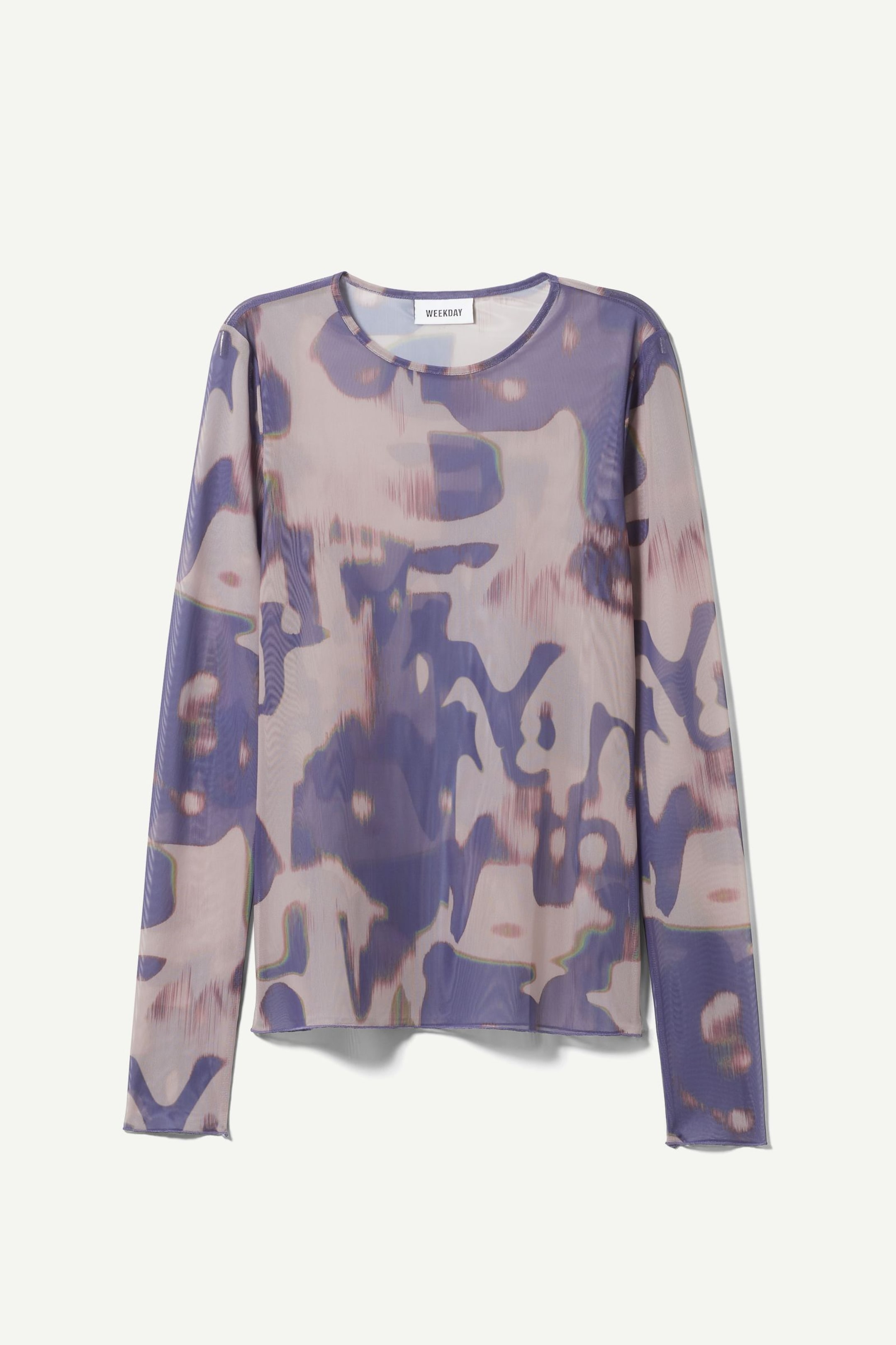 Lila/Verschwommen - Langarmshirt Blur mit Print - 0