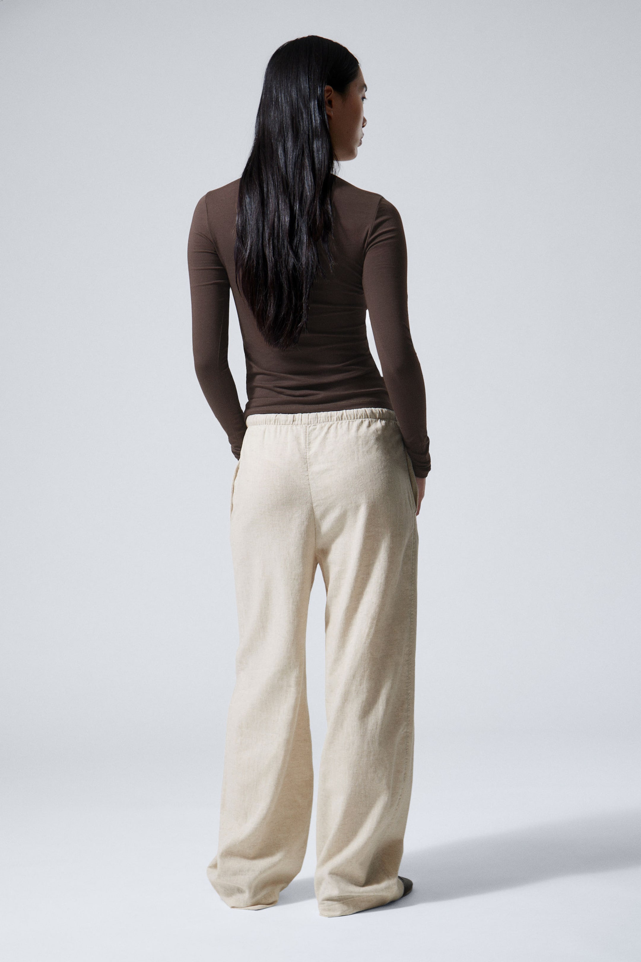 Ecru - Mia Linen Mix Trousers - 3