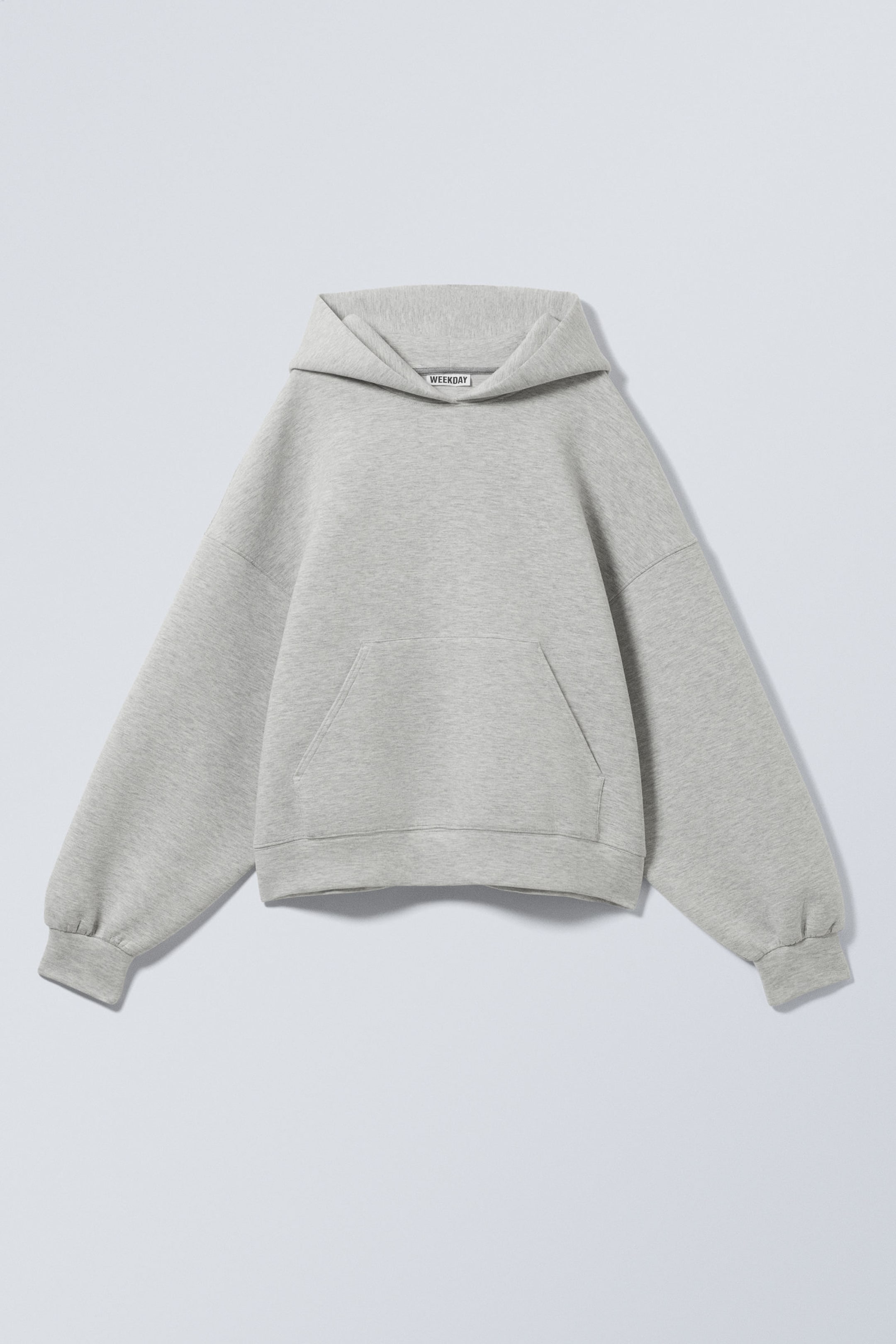 Light Grey - Oversized Scuba Hoodie - 2