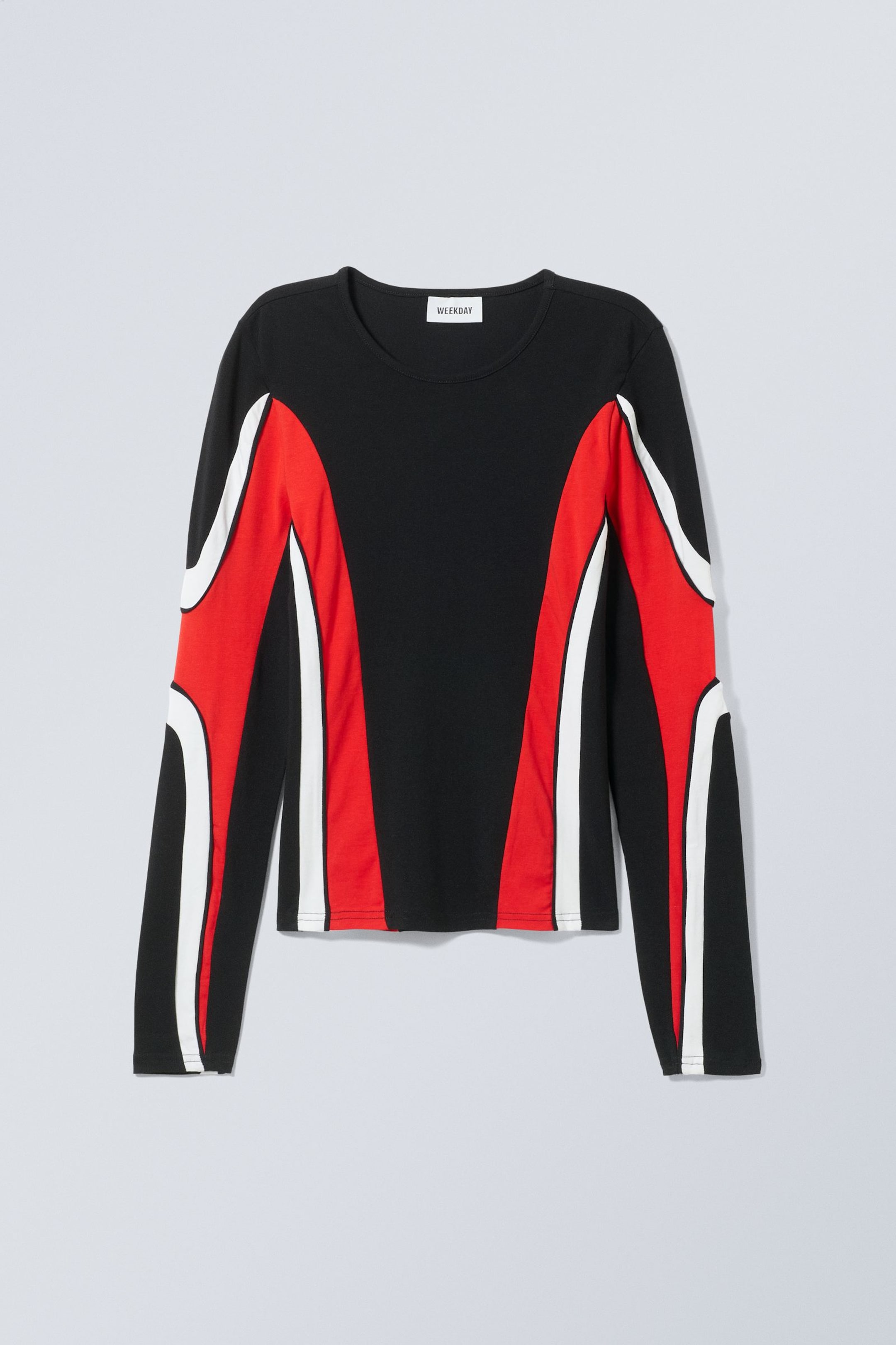 Red Colour Block - Rush Colour Block Long Sleeve - 0