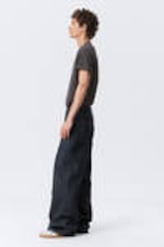 Blue Rinse - Dark Blue - Astro Loose Baggy Leg Jeans - 4