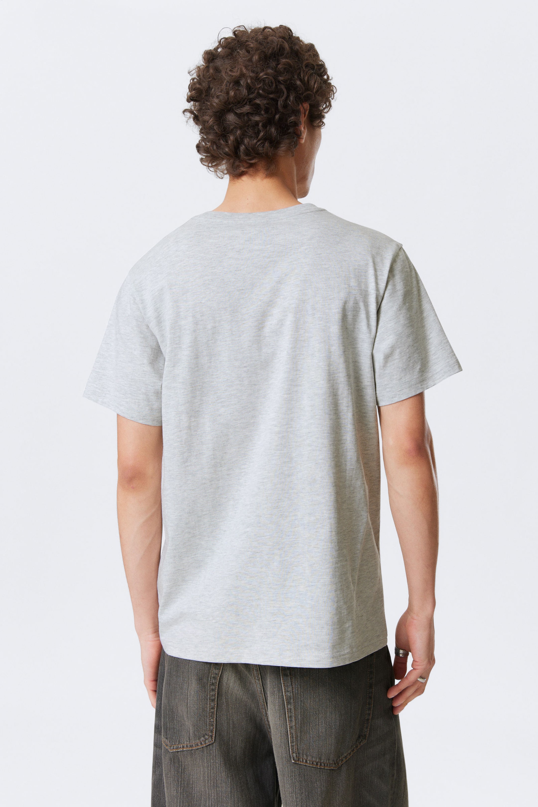 Grau meliert - Mittelschweres Standard-T-Shirt - 2