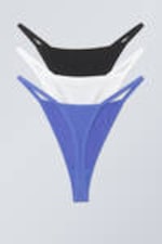 White Black Blue - 3-pack Soul Tanga Thong - 1