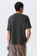 Grau washed - Virtual Mission - Bedrucktes kastiges T-Shirt - 3
