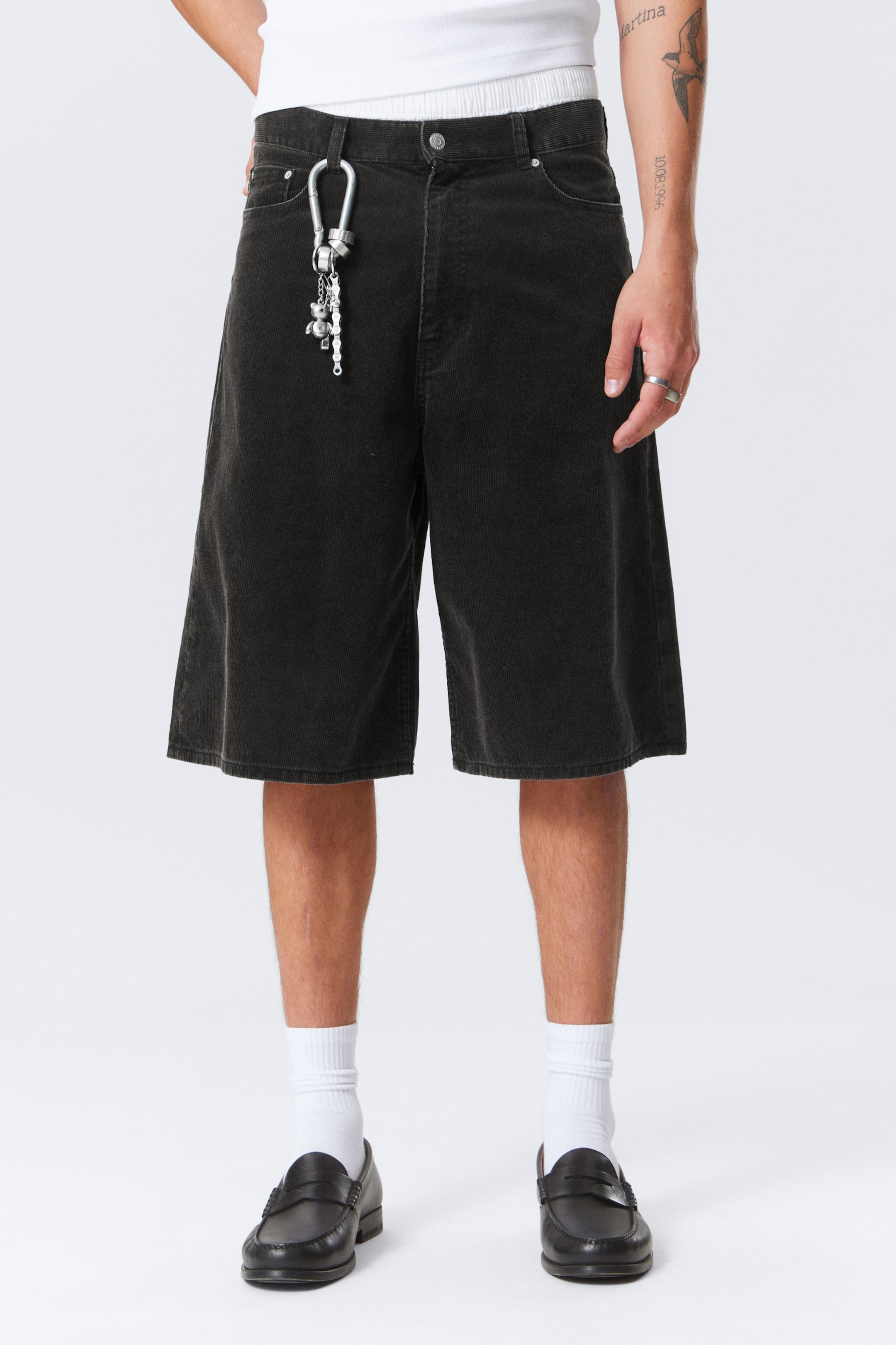 #272628 - Astro Loose Baggy Corduroy Shorts - 2