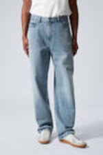 Blue Fade - Mellanblå - Galaxy Loose Straight Leg Jeans - 1