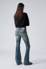 Gasoline Blue - Mittelblau - Flame Low Waist Slim Flared Leg Jeans - 3