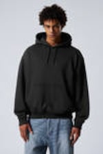 Zwart - Ruimvallende zware hoodie - 0