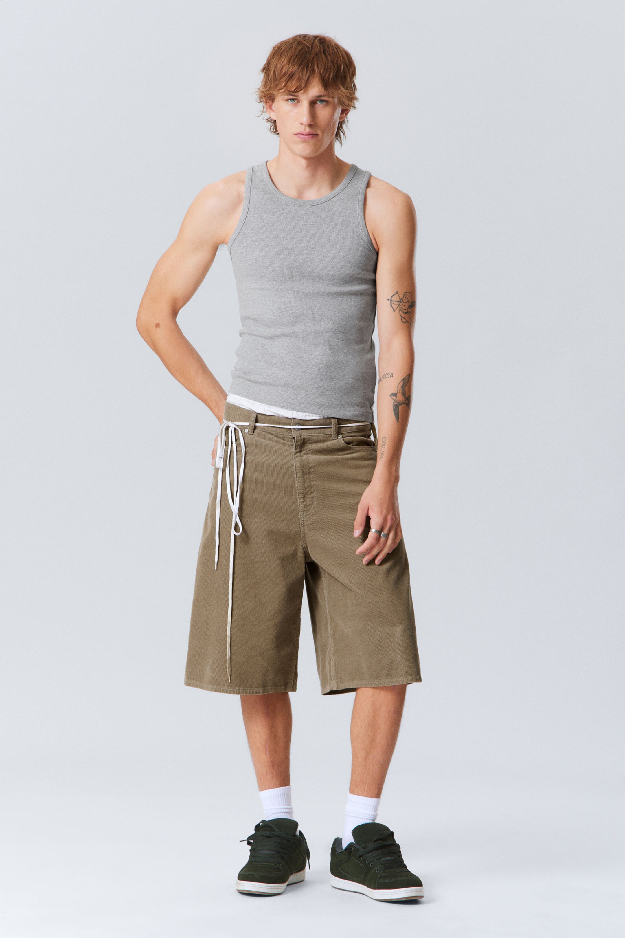 Dusty Mole - Astro Loose Baggy Corduroy Shorts - 3
