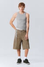 Dusty Mole - Astro Loose Baggy Corduroy Shorts - 3