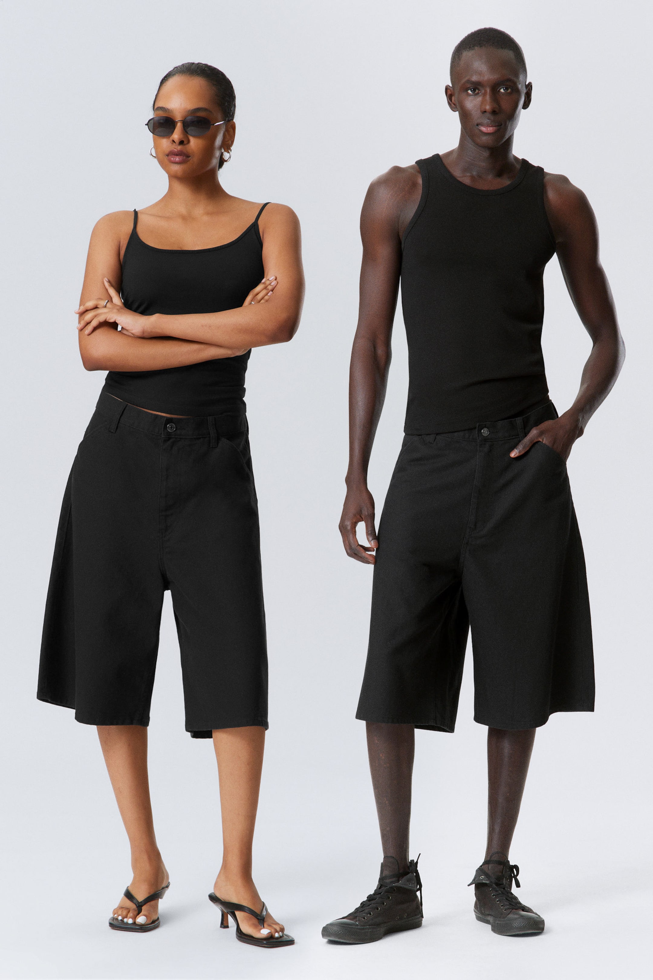#272627 - Astro Loose Baggy Linen-Blend Shorts - 1