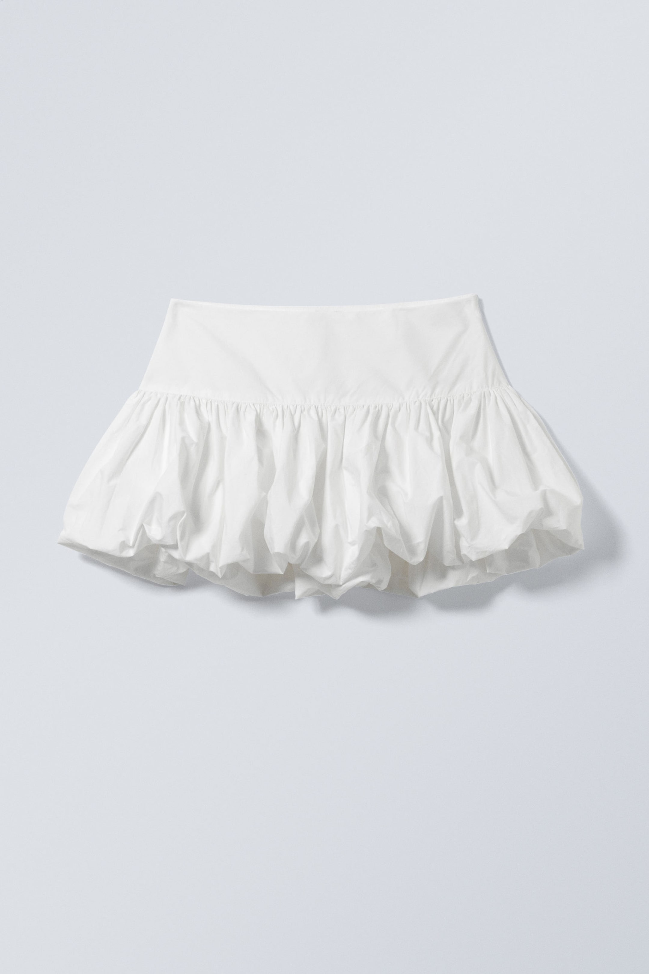 White - Balloon Mini Skirt - 0