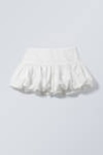 White - Balloon Mini Skirt - 0