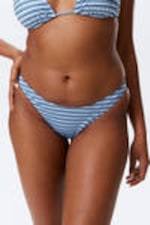 Black & Blue Stripe - 2-pack Mini Brazilian Bikini Bottoms - 2