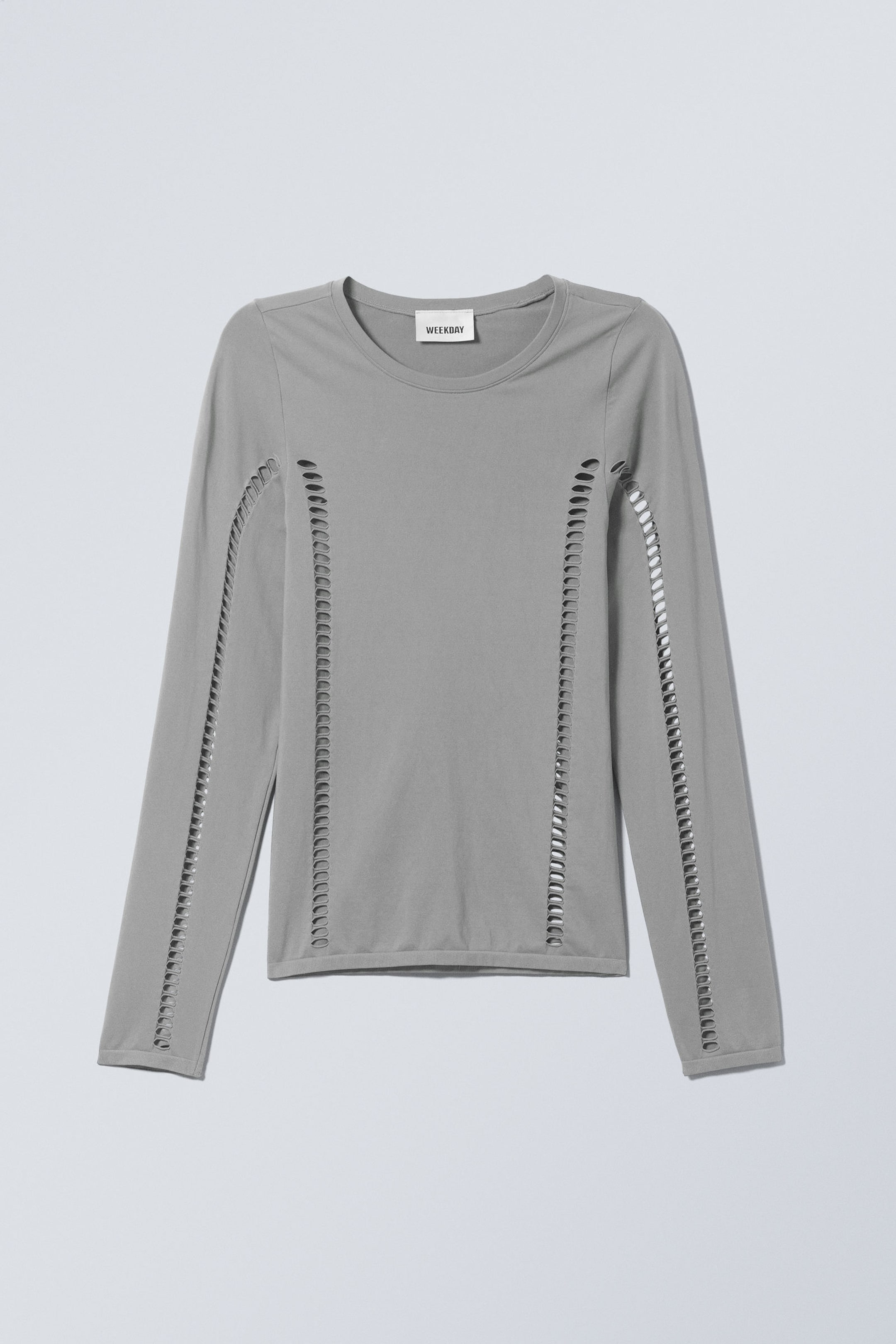 Grey - Rachel Cut Out Long Sleeve - 0