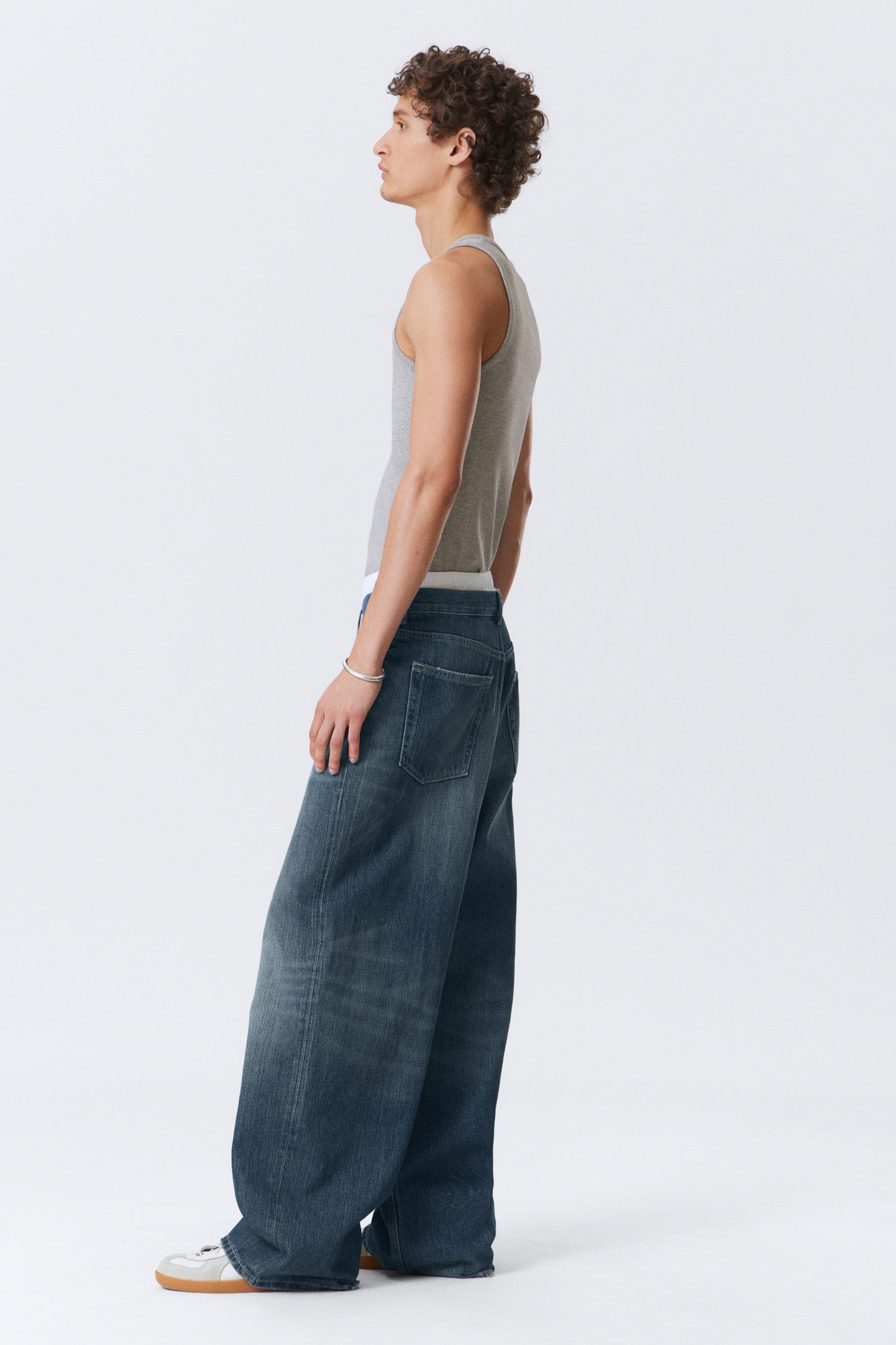 Mine Blue - Medium Blue - Astro Loose Baggy Leg Jeans - 5