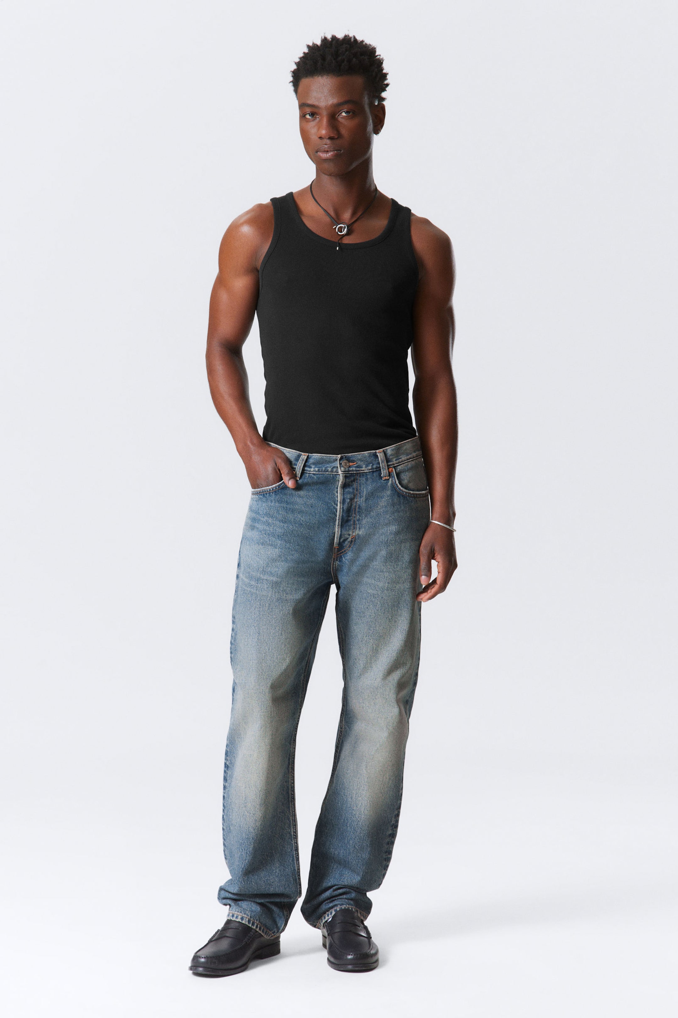 #79829D - Space Relaxed Straight Leg Jeans - 1
