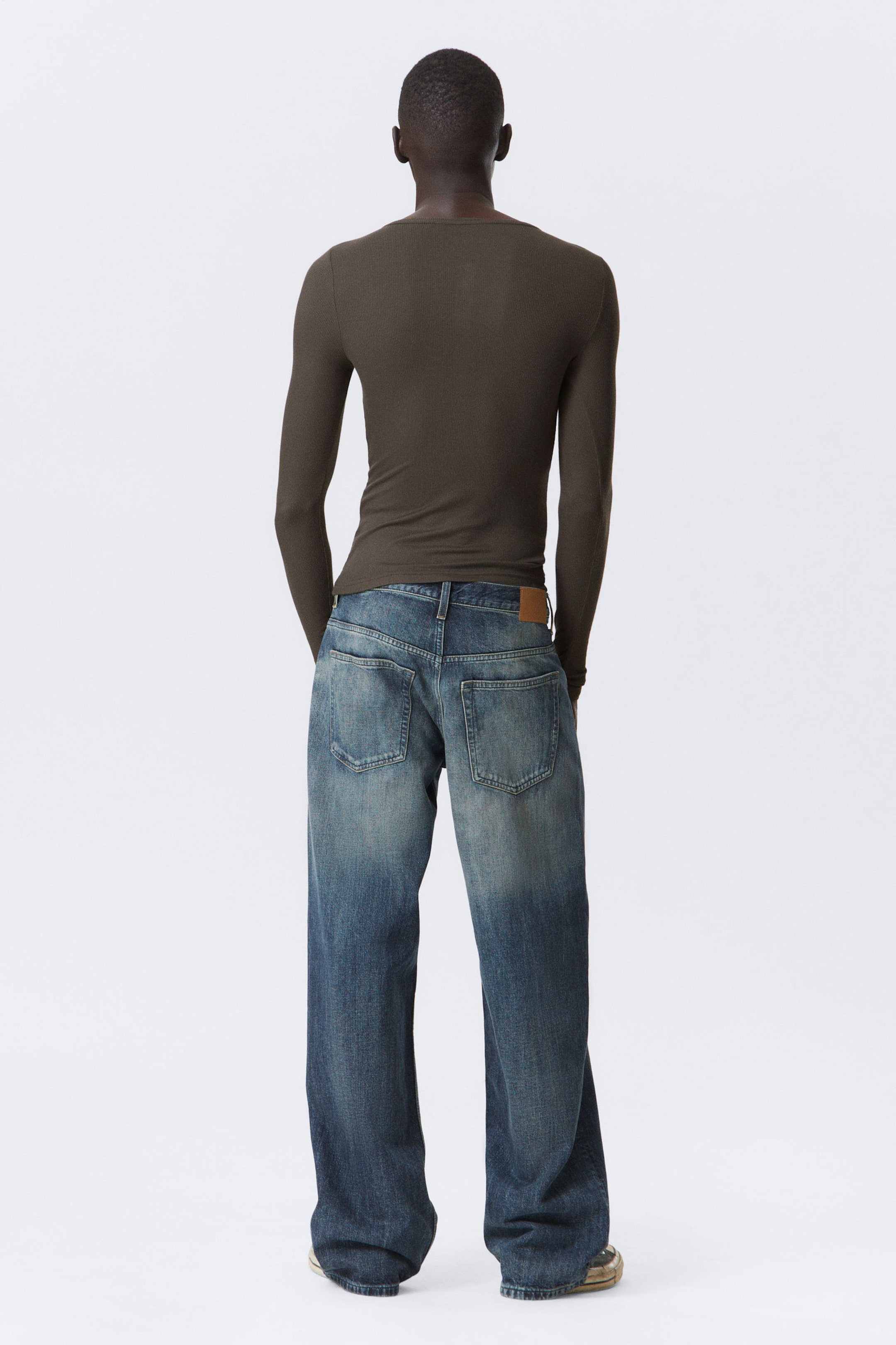 Baltic Blue - Dark Blue - Sphere Low Rise Loose Straight Leg Jeans - 3
