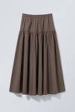 Dark Mole - Maxi Cotton Skirt - 0