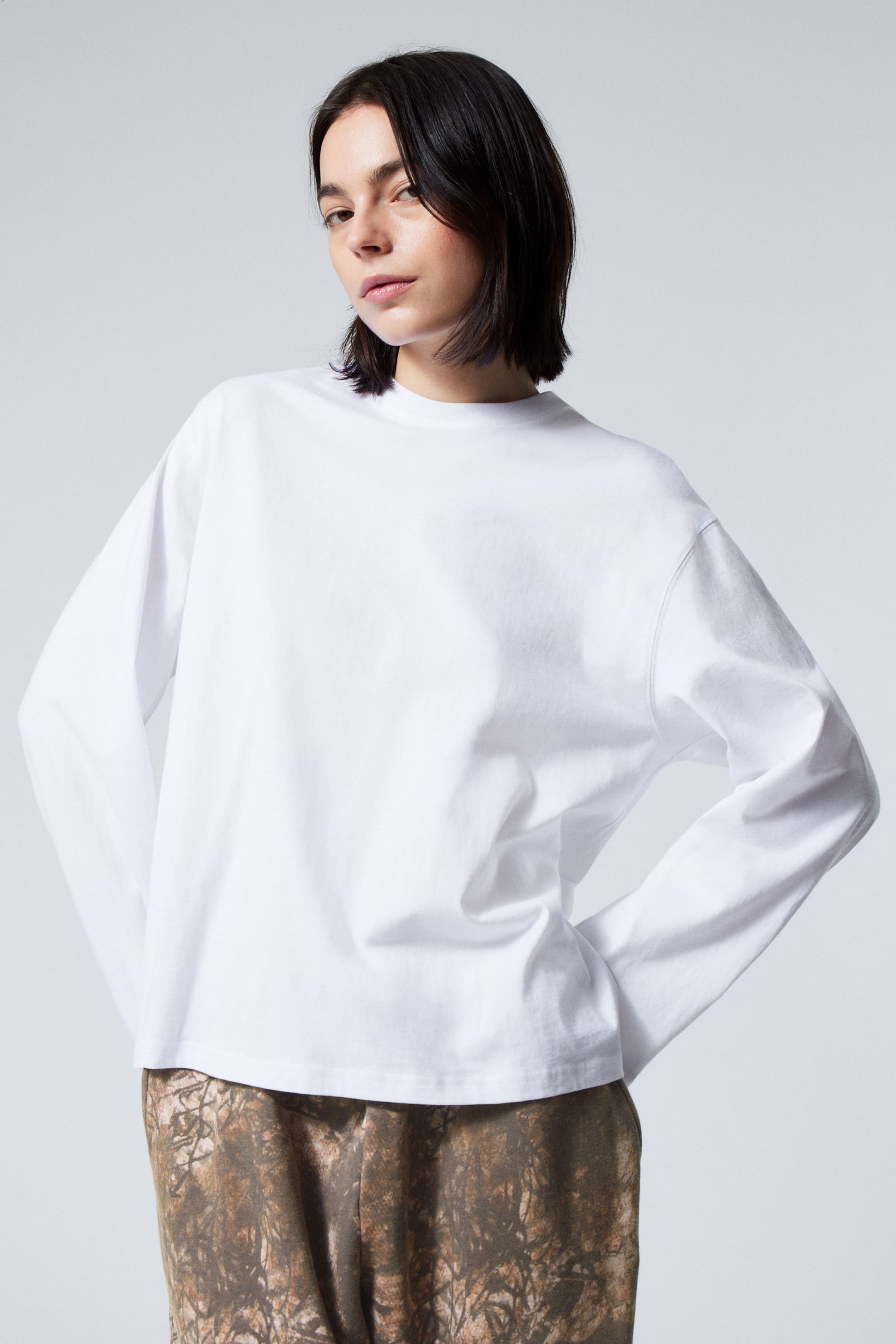 shimmer drape top - Silver Foil | Weekday WW