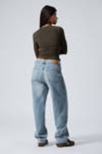 Blue Fade - Mellanblå - Galaxy Loose Straight Leg Jeans - 6