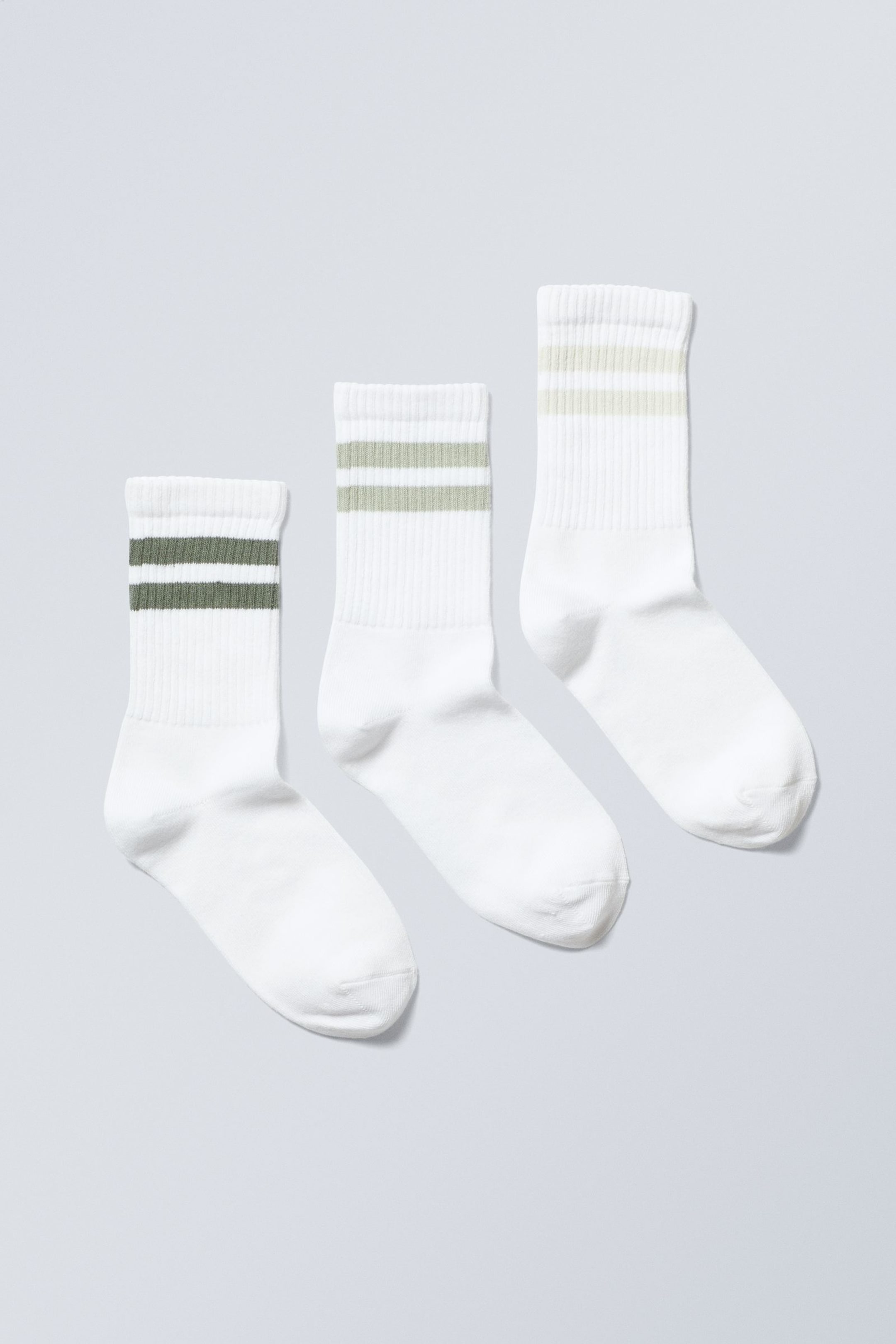 Sage stripe - 3-pack Sport Striped Socks - 0