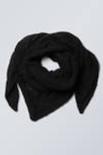 Black - Distressed Triangle Scarf - 3