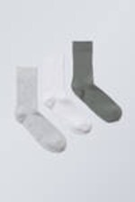 Dusty Accent Mix - 3-pack Selma Socks - 0