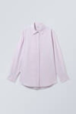 Pastel Purple Stripe - Regular Poplin Shirt - 0