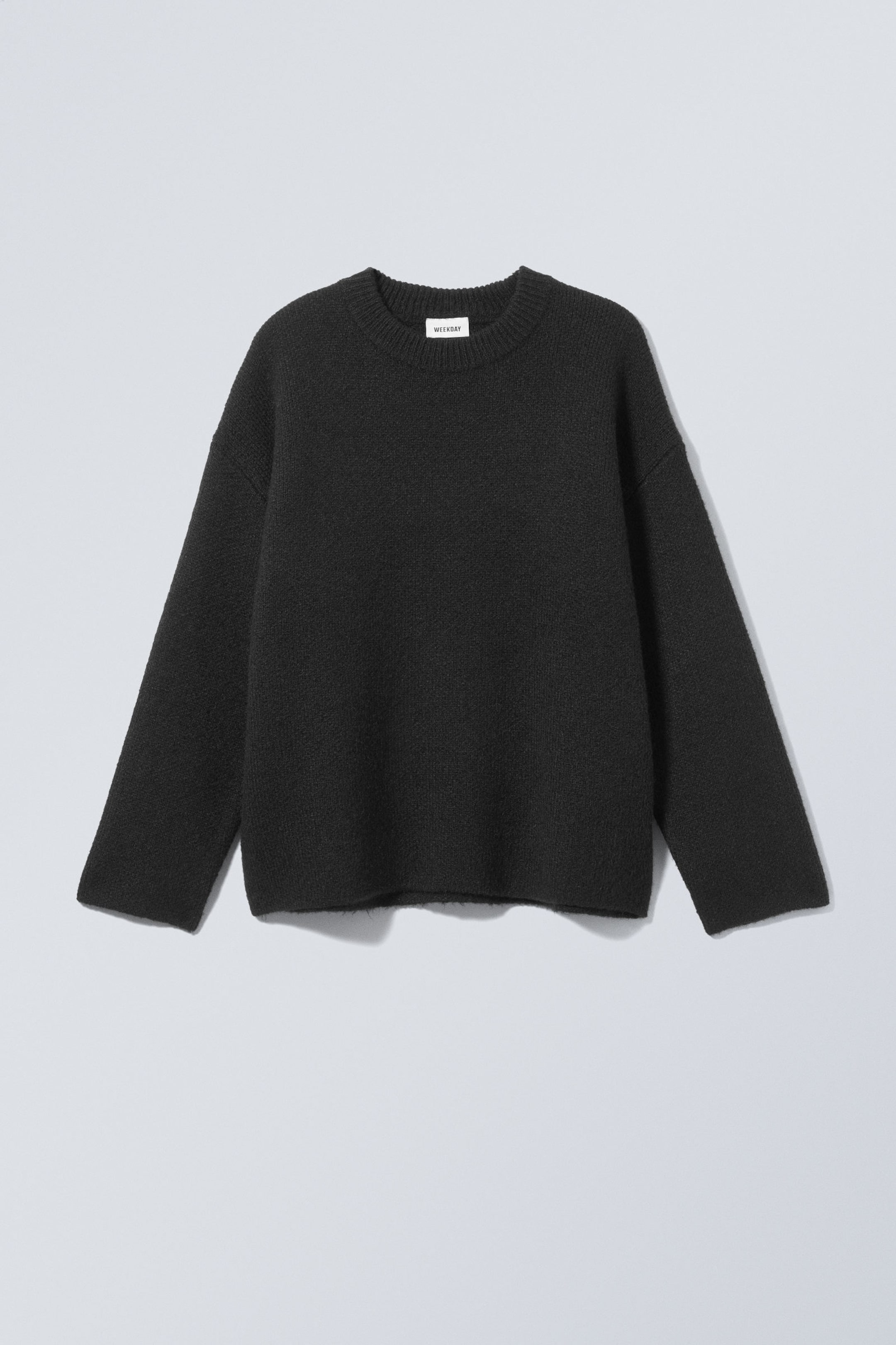 Black - Teo Oversized Wool Blend Knit Sweater - 2