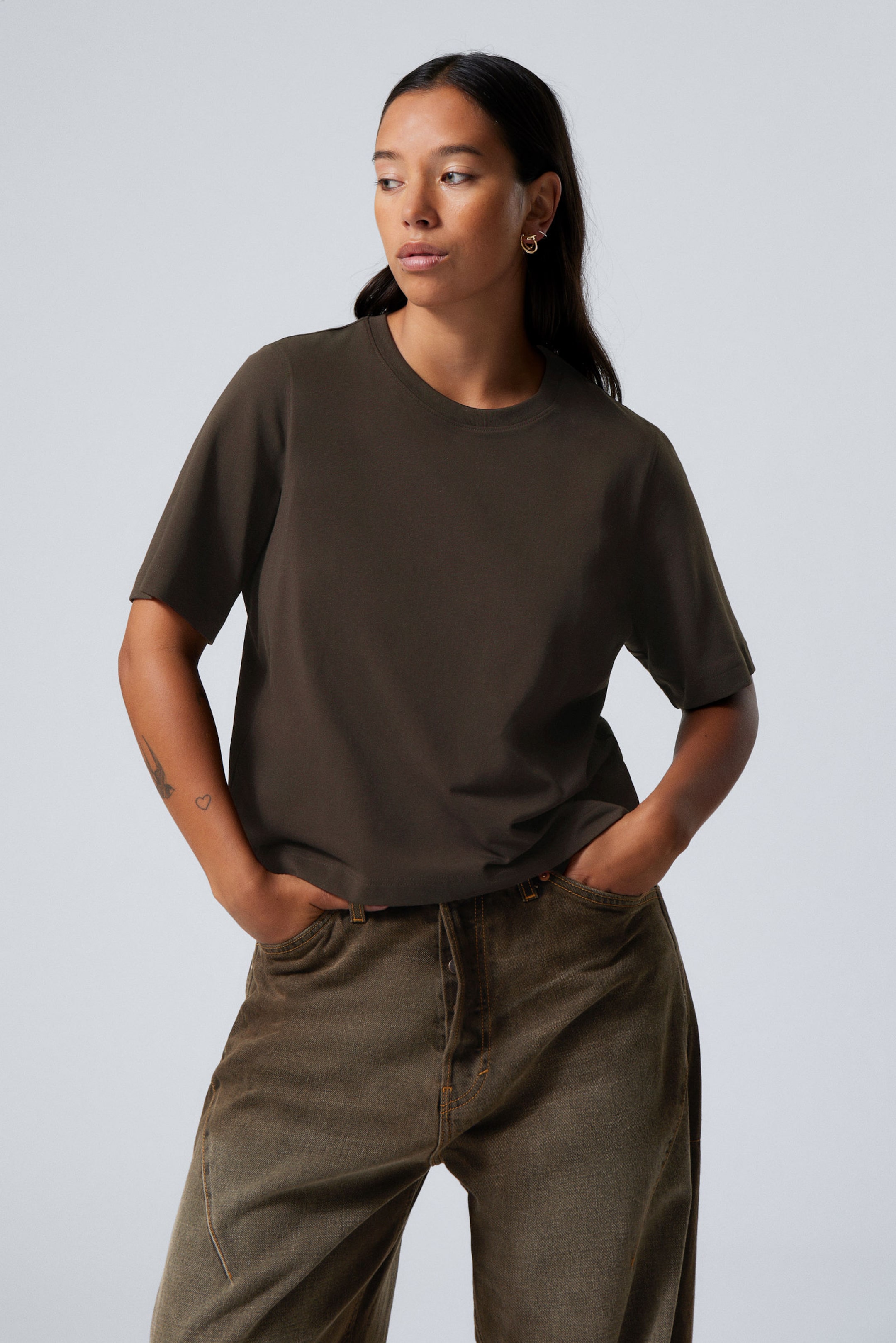 Dark Brown - Perfect Boxy T-shirt - 0