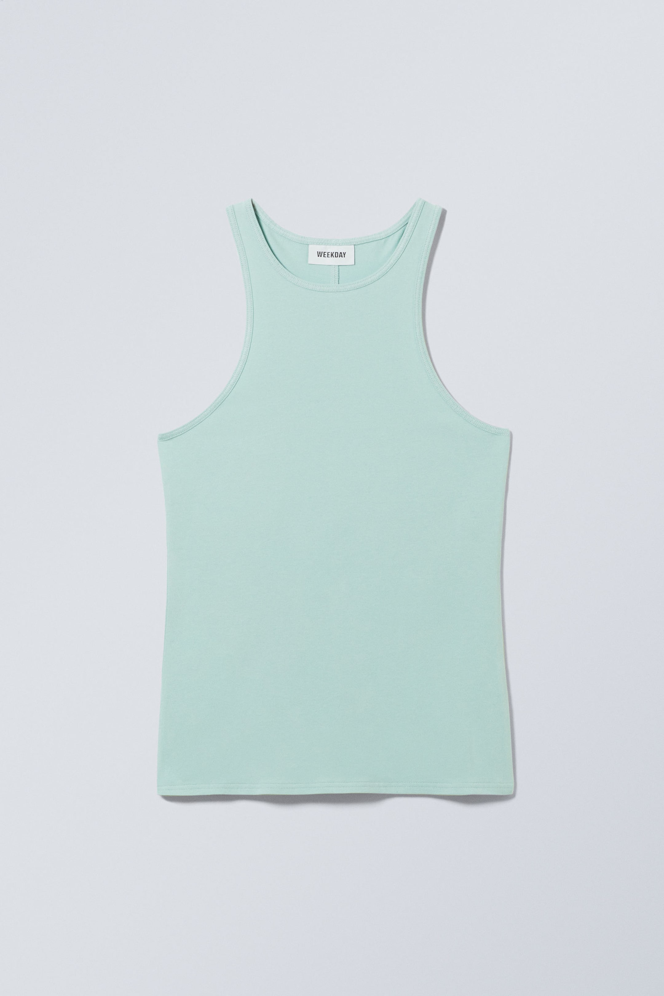 Light Turquoise - Fitted Tank Top - 0