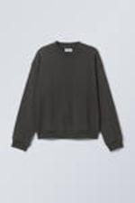 Dark Grey - Boxy Heavyweight Terry Sweatshirt - 2