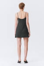 Zwart - Strappy mini slipdress - 3