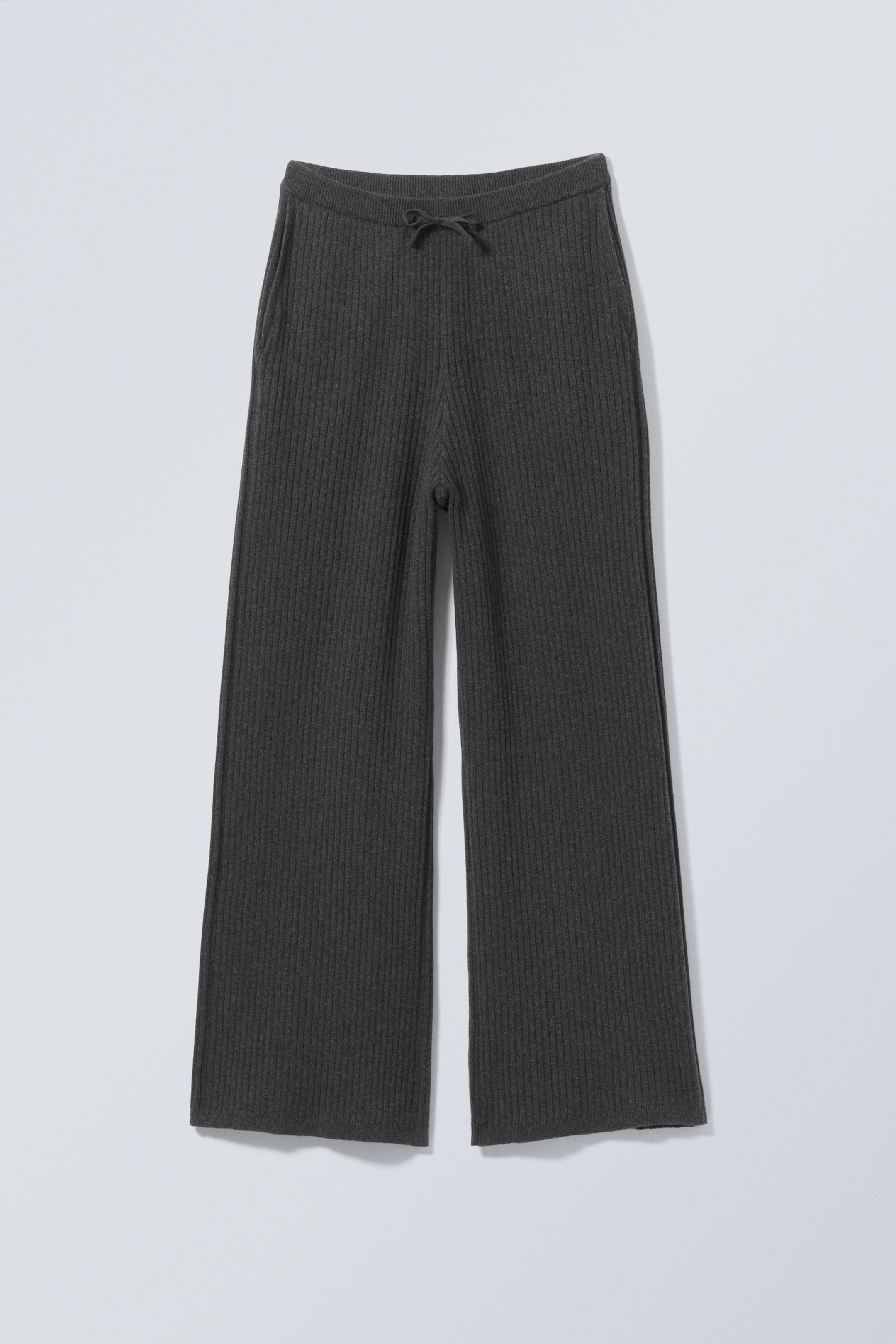 Dark Grey - Darwin Knitted Loose Trousers - 0