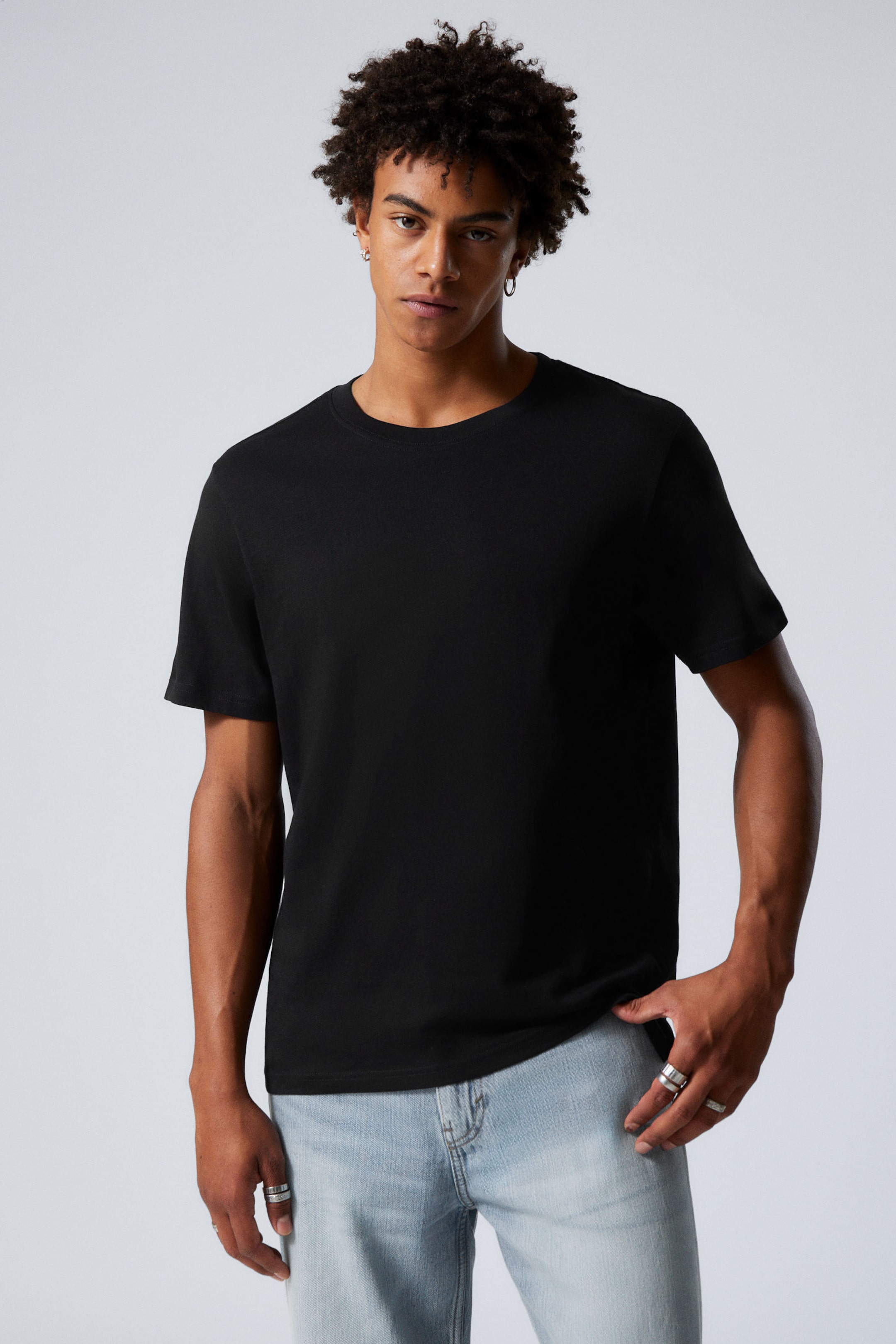 Svart - Standard Midweight T-shirt - 0