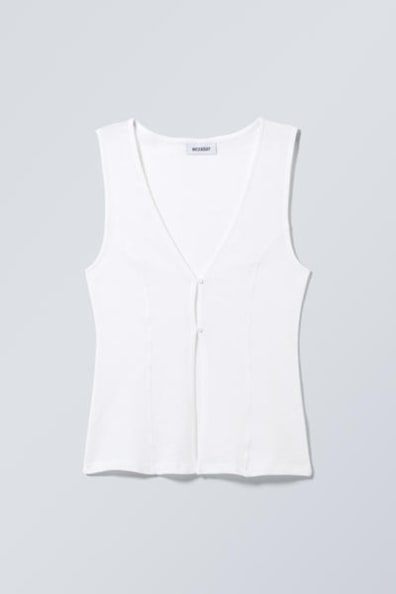 Jewel Button Vest Top And Shorts Set