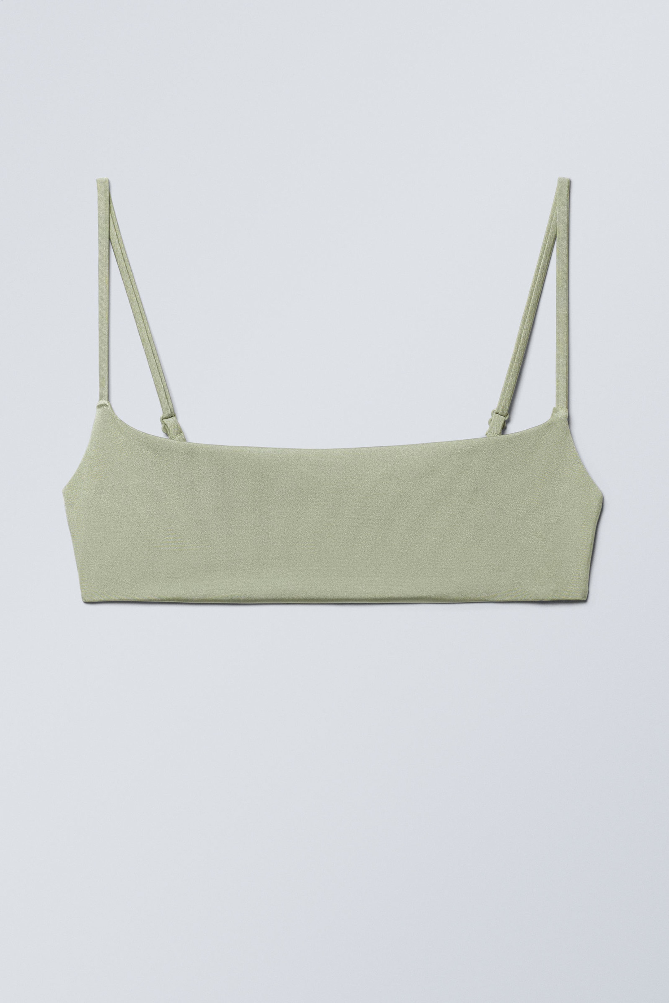 Light Khaki Green - Scoop Neck Bikini Top - 0