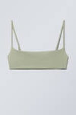 Light Khaki Green - Scoop Neck Bikini Top - 0