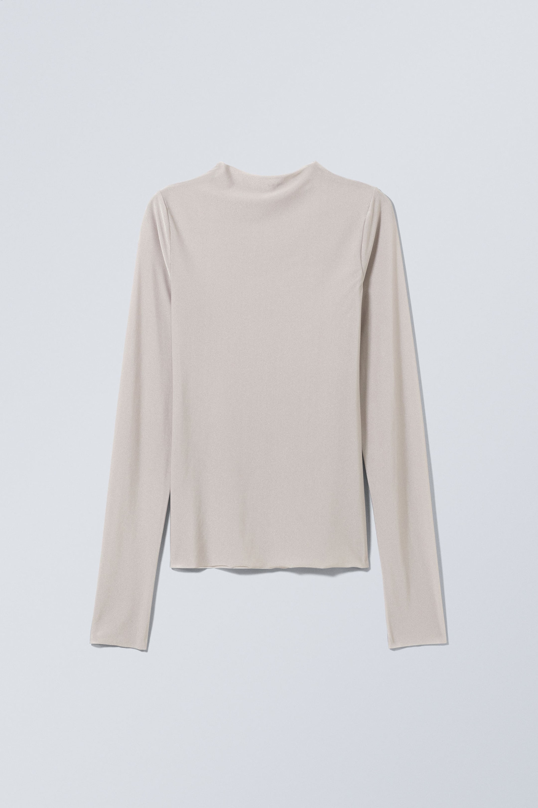 Light Grey - Allison Longsleeved Turtleneck Top - 0