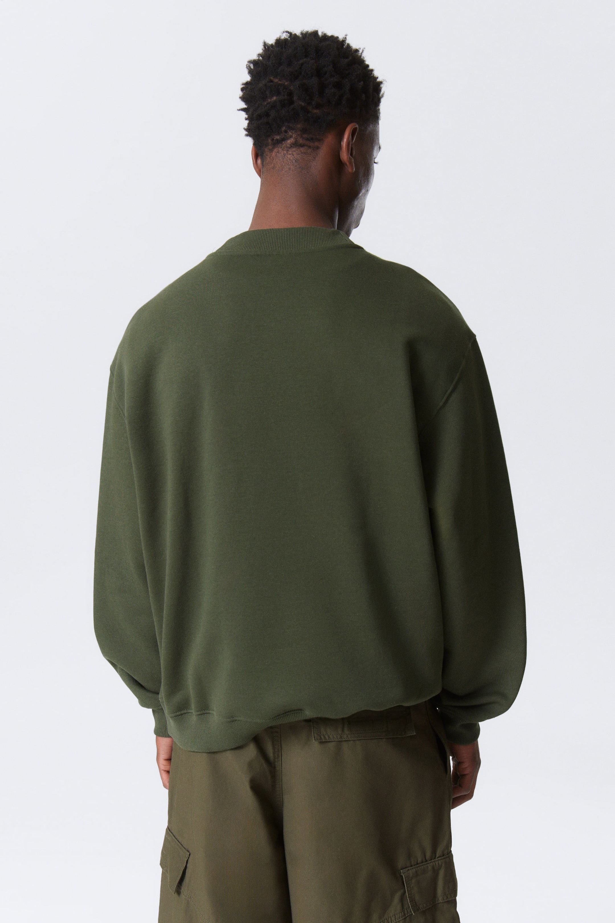 Dark Khaki Green - Relaxed Heavyweight Sweatshirt - 2
