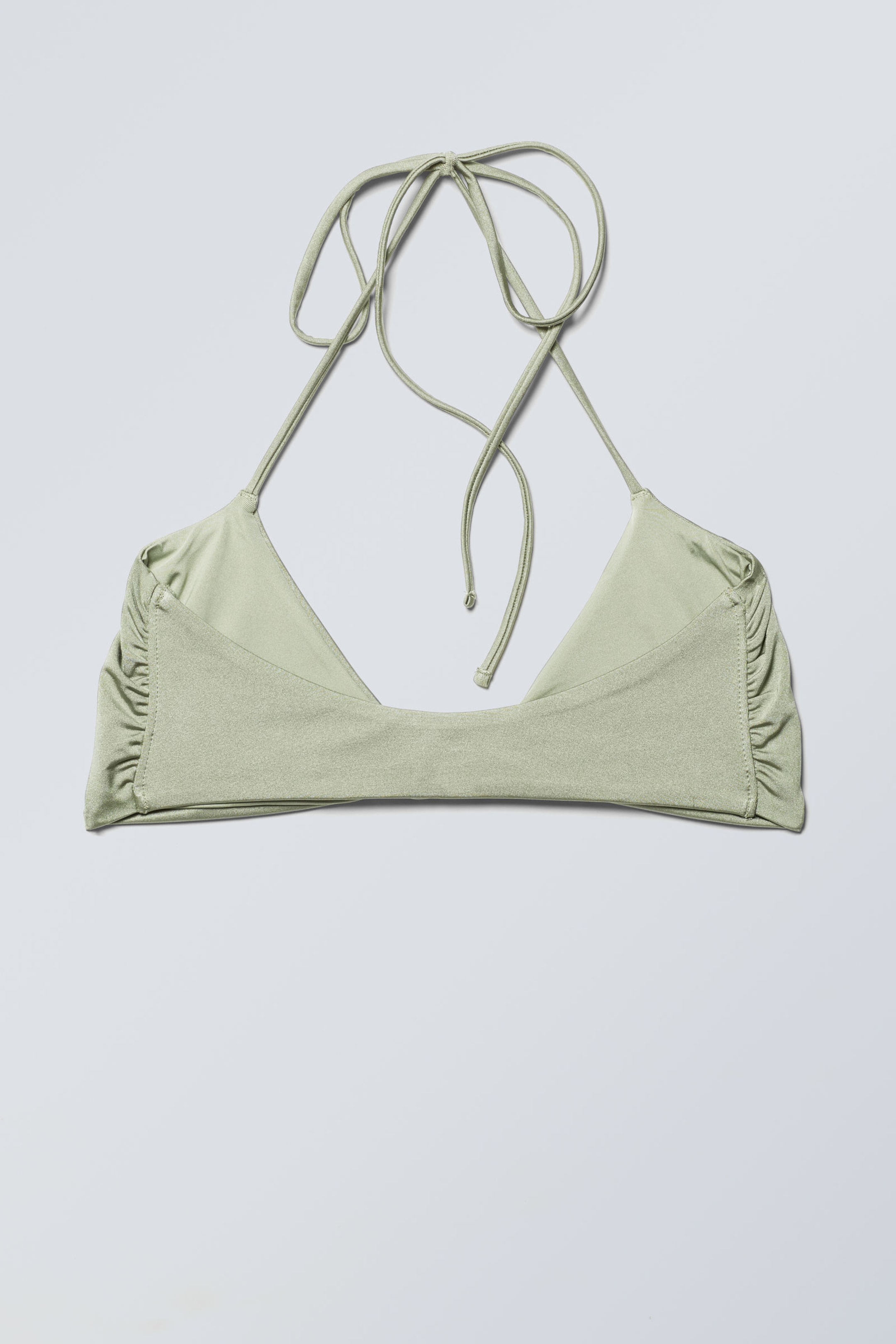 Light Dusty Khaki - Turn Halter Bikini Top - 1