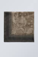 Dusty Brown - Printed Bandana Scarf - 1