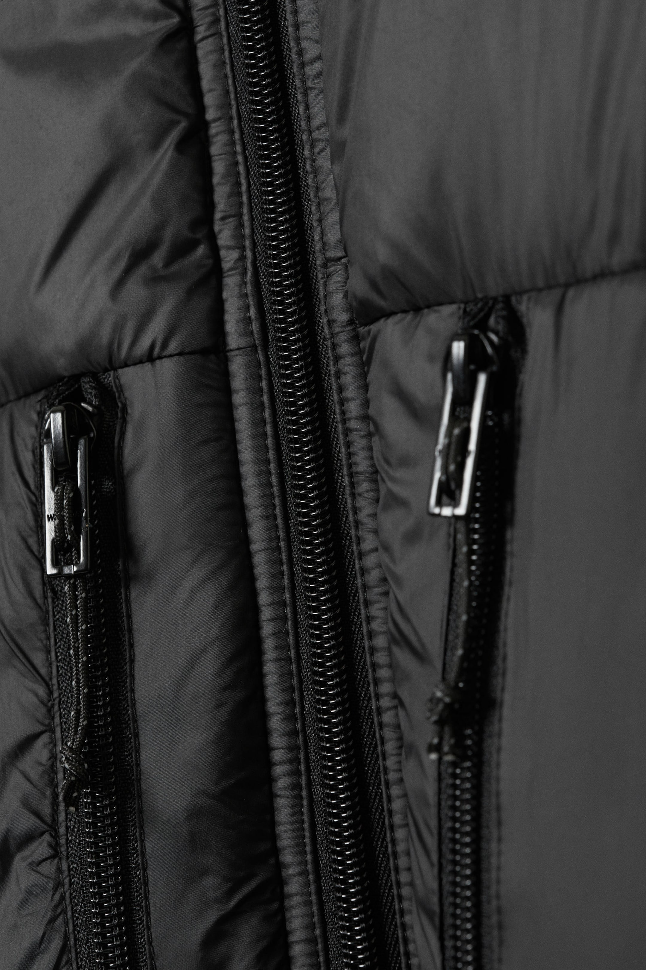 hooded recycled down puffer jacket - Black | Weekday WW