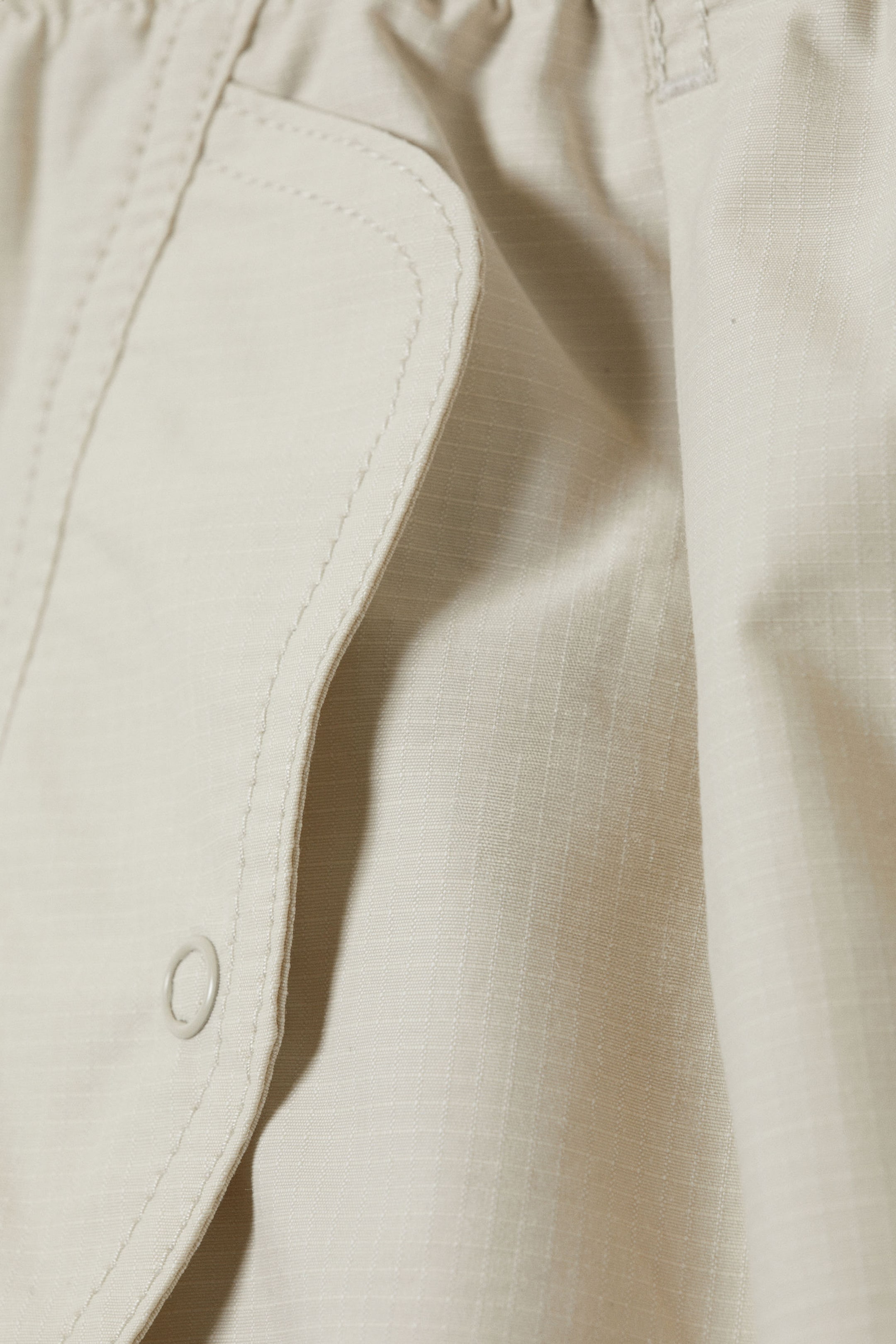 Light Beige - Loose Pleated Parachute Trousers - 4
