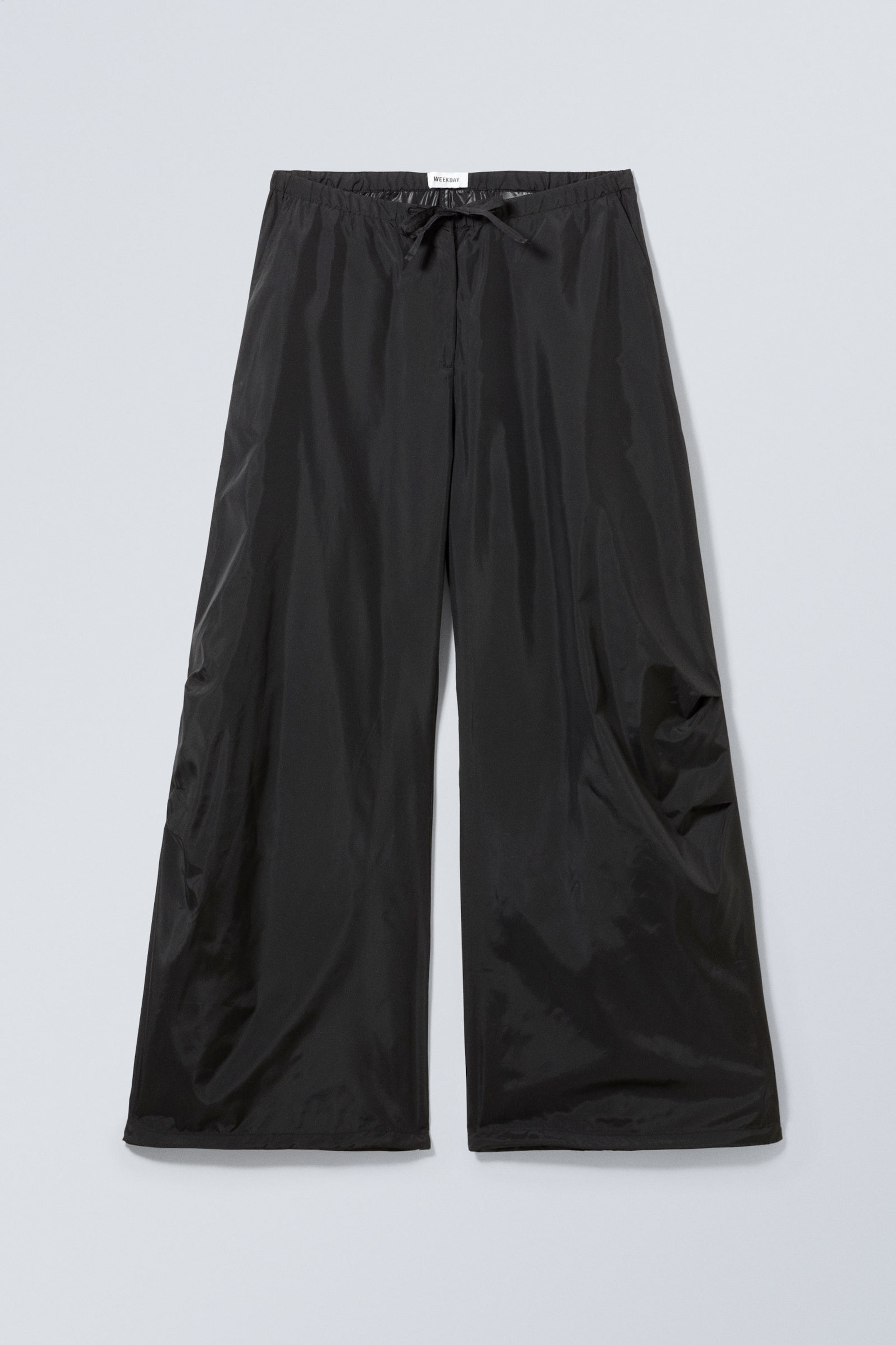 Black - Leish Parachute Trousers - 0