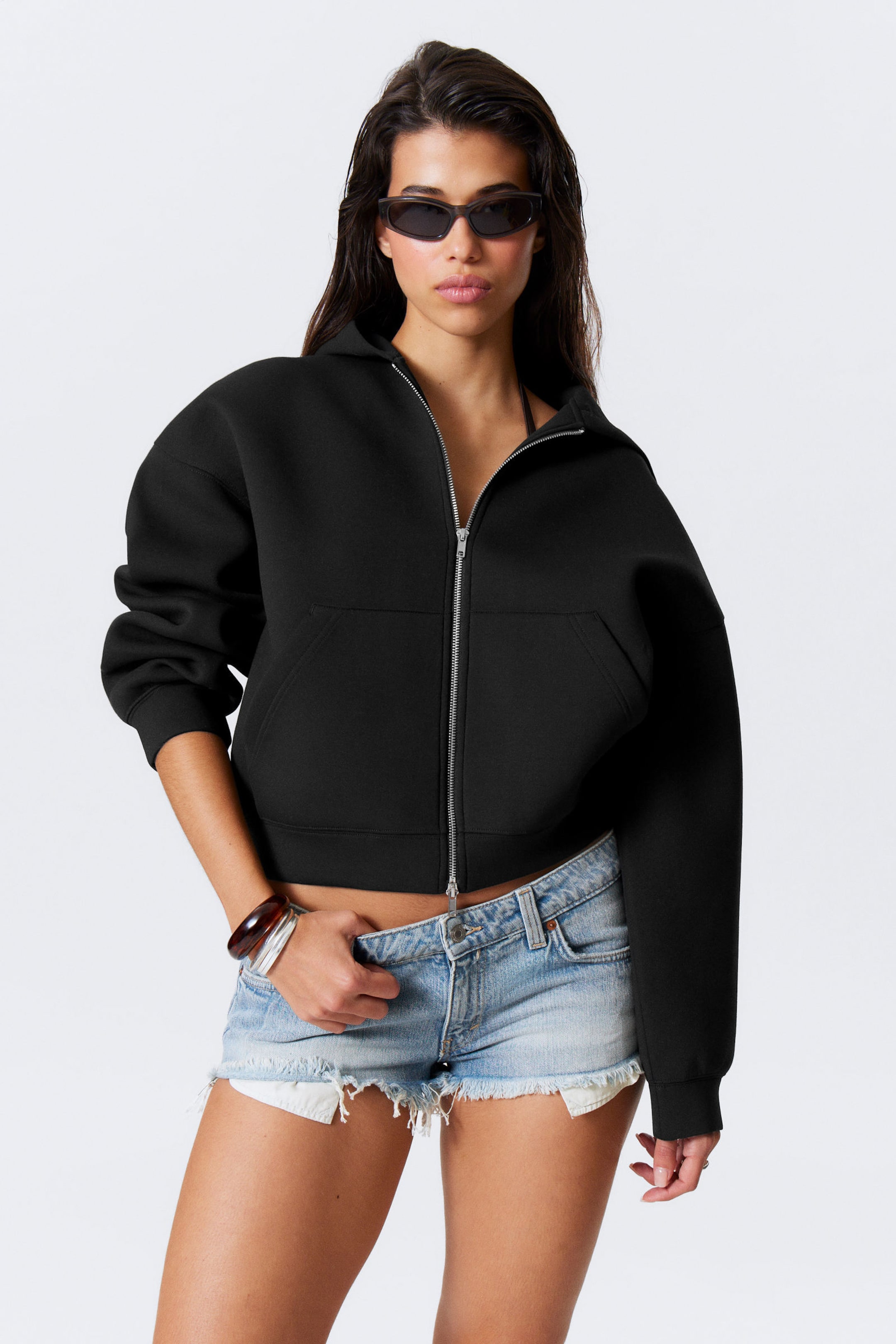 #272627 - Oversized Scuba Zip-Hoodie - 1